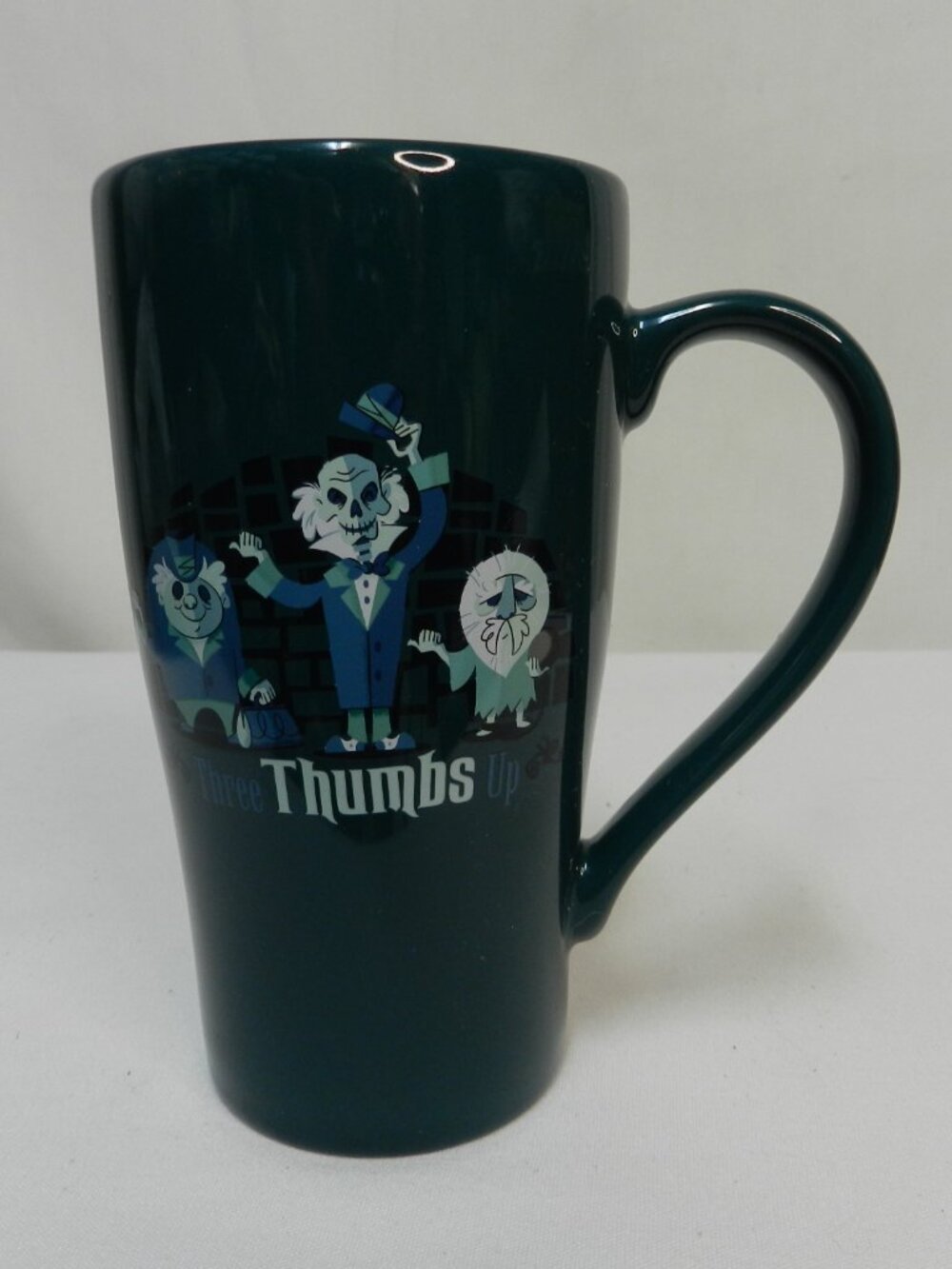 Disney Parks Haunted Mansion Three Thumbs Up Ceramic tall mug cup NEW